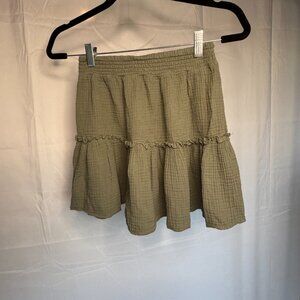 Cute Cotton on Body elastic waist spring skirt Green Cotton size Small - 0335